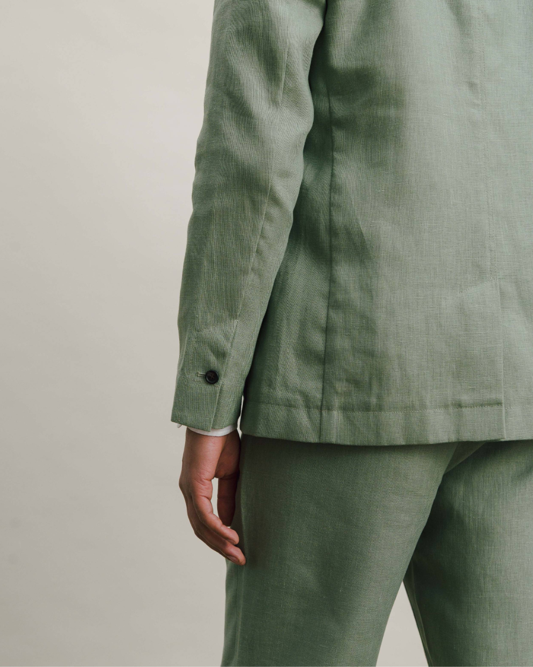 Ash Green Linen Blazer