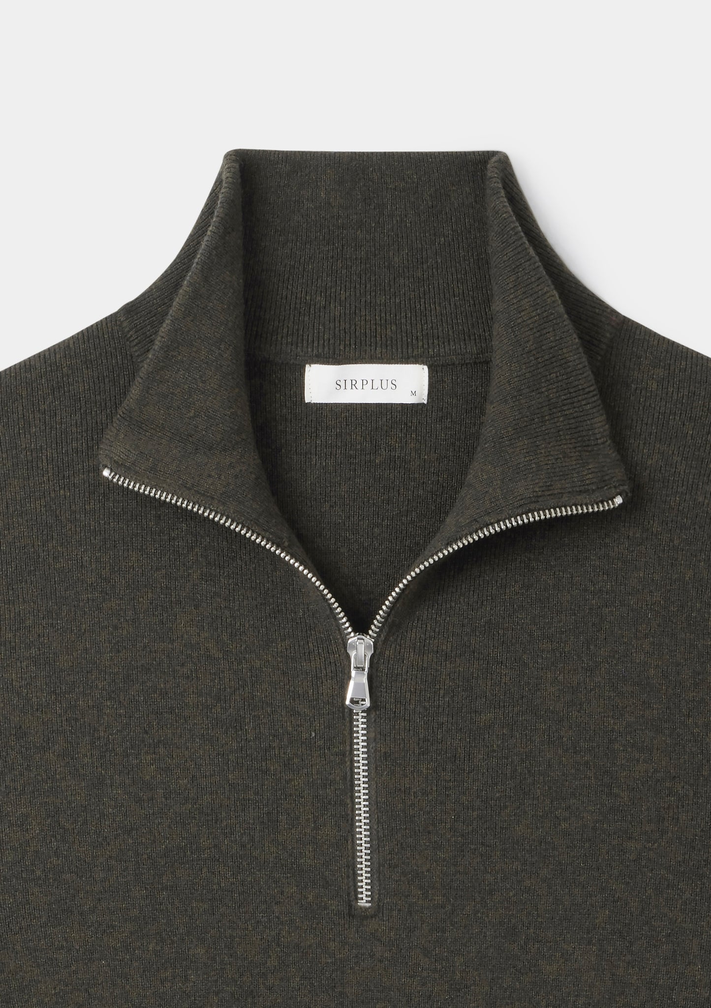 Olive Green Merino Half Zip Jumper, Half Zip Jumper - SIRPLUS
