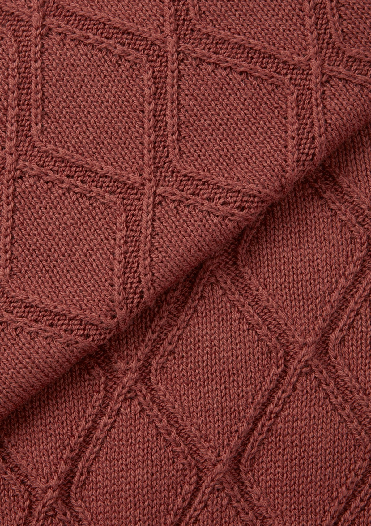 Terracotta Diamond Knit Resort Polo, Polo Shirt - SIRPLUS