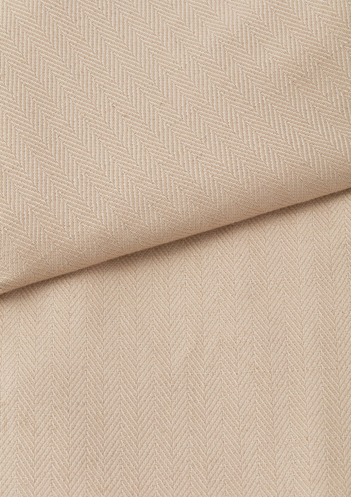 Sand Herringbone Cotton Linen Formal Trousers, Formal Trousers - SIRPLUS