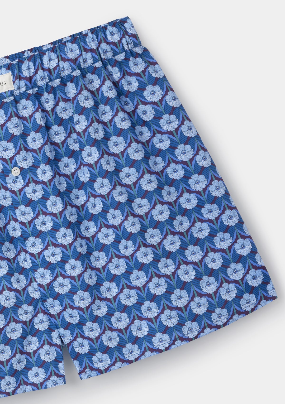 Blue Chevron Boxer Shorts  - Made with Liberty Fabric, Boxer Shorts - SIRPLUS