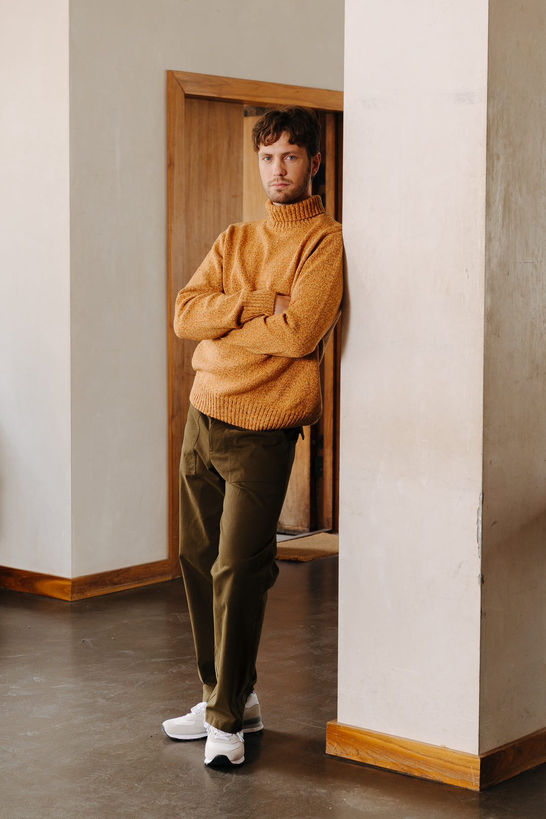Apricot Melange Roll Neck Jumper, Roll Neck Jumper - SIRPLUS