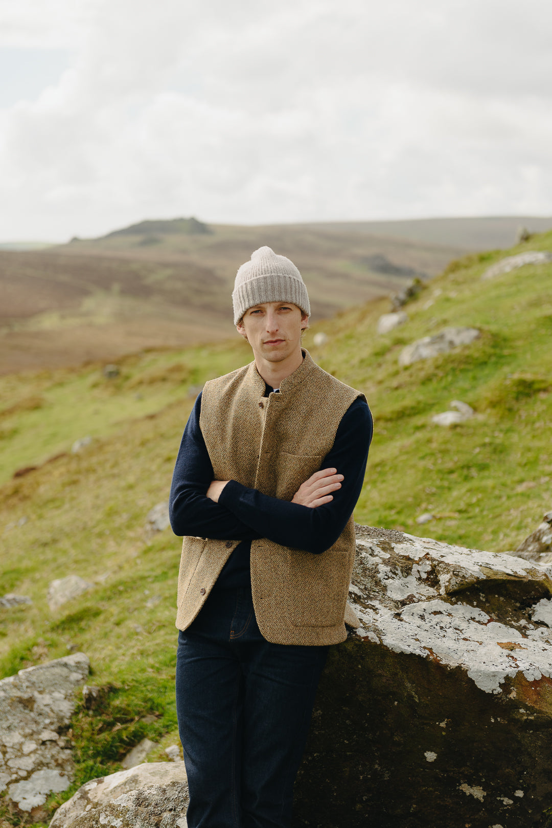 Barley Harris Tweed Nehru Waistcoat, Nehru Waistcoat - SIRPLUS