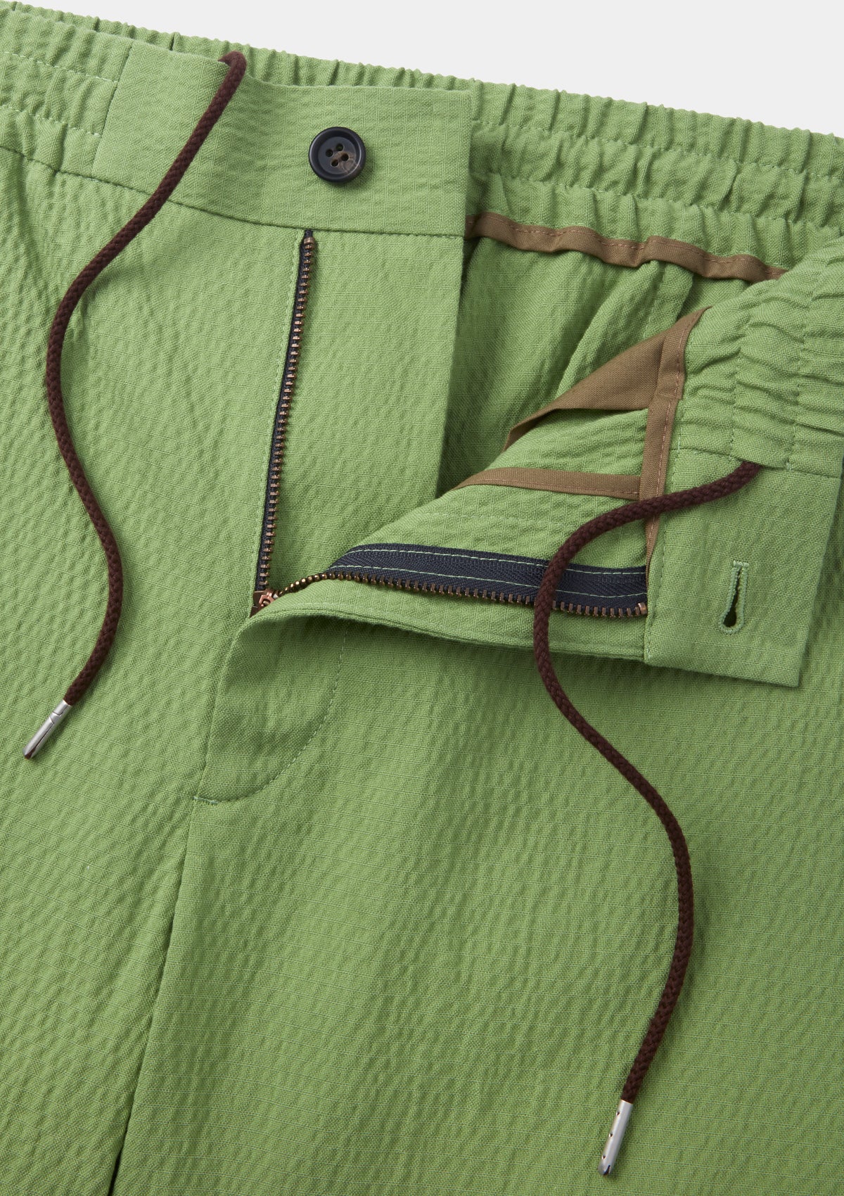 Apple Seersucker Drawstring Shorts, Shorts - SIRPLUS
