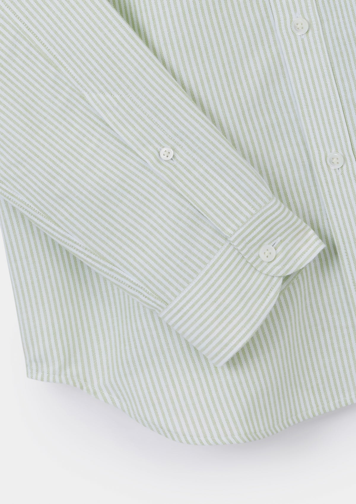 Apple Green Stripe Button-Down Shirt, Collar Shirt - SIRPLUS