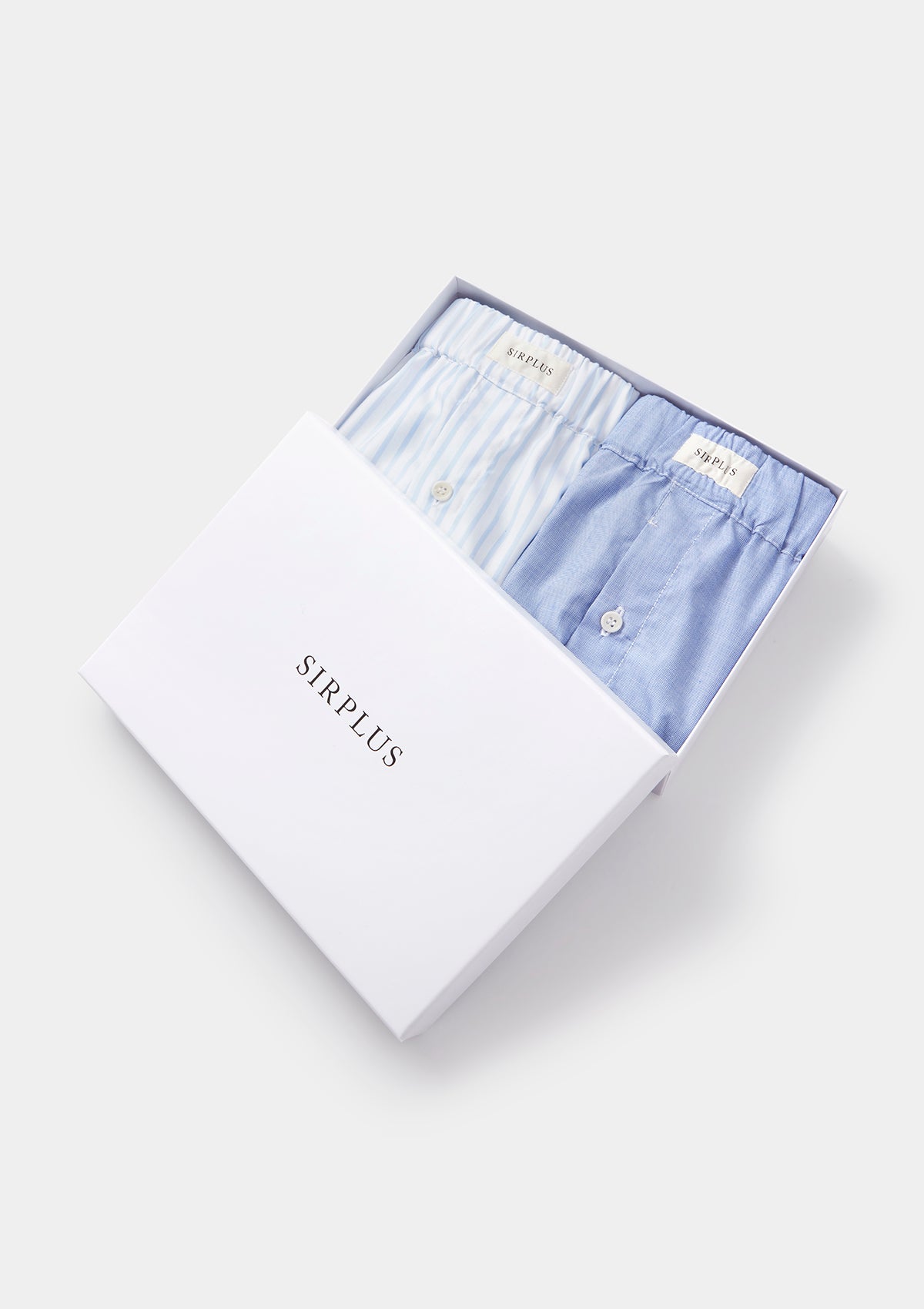 Blue Chambray & Stripe Boxer Shorts Gift Box, Gift Box - SIRPLUS