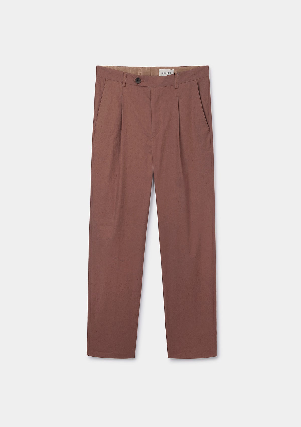 Clay Cotton Linen Pleated Trousers, Casual Trousers - SIRPLUS
