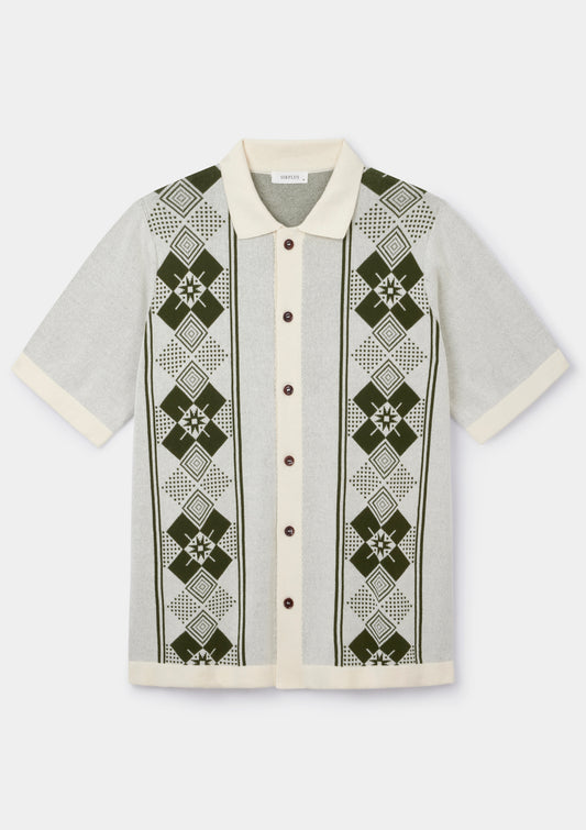 Cactus Green Cotton Knit Polo, Polo Shirt - SIRPLUS