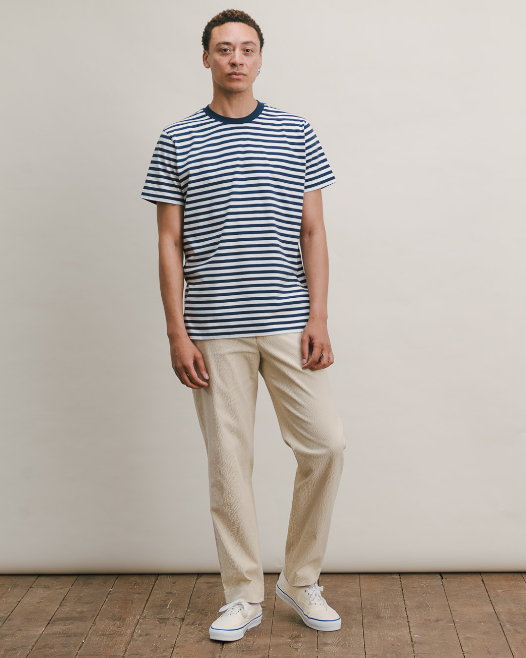 Ink Navy Stripe Organic Cotton T-shirt
