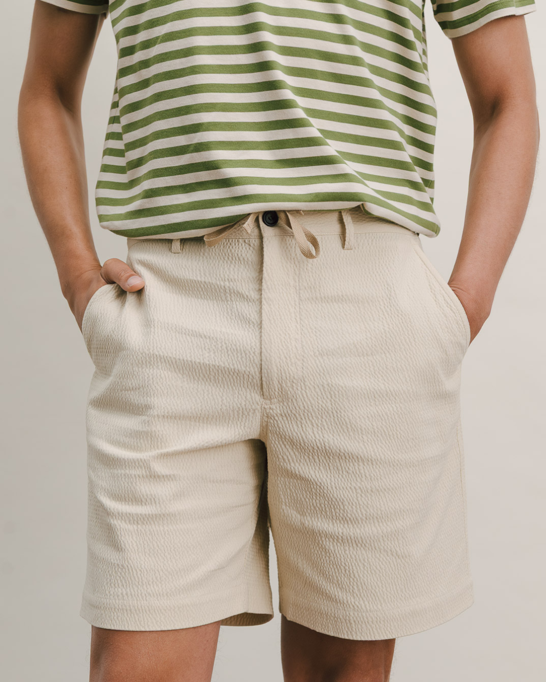 Apple Green Stripe Organic Cotton T-Shirt