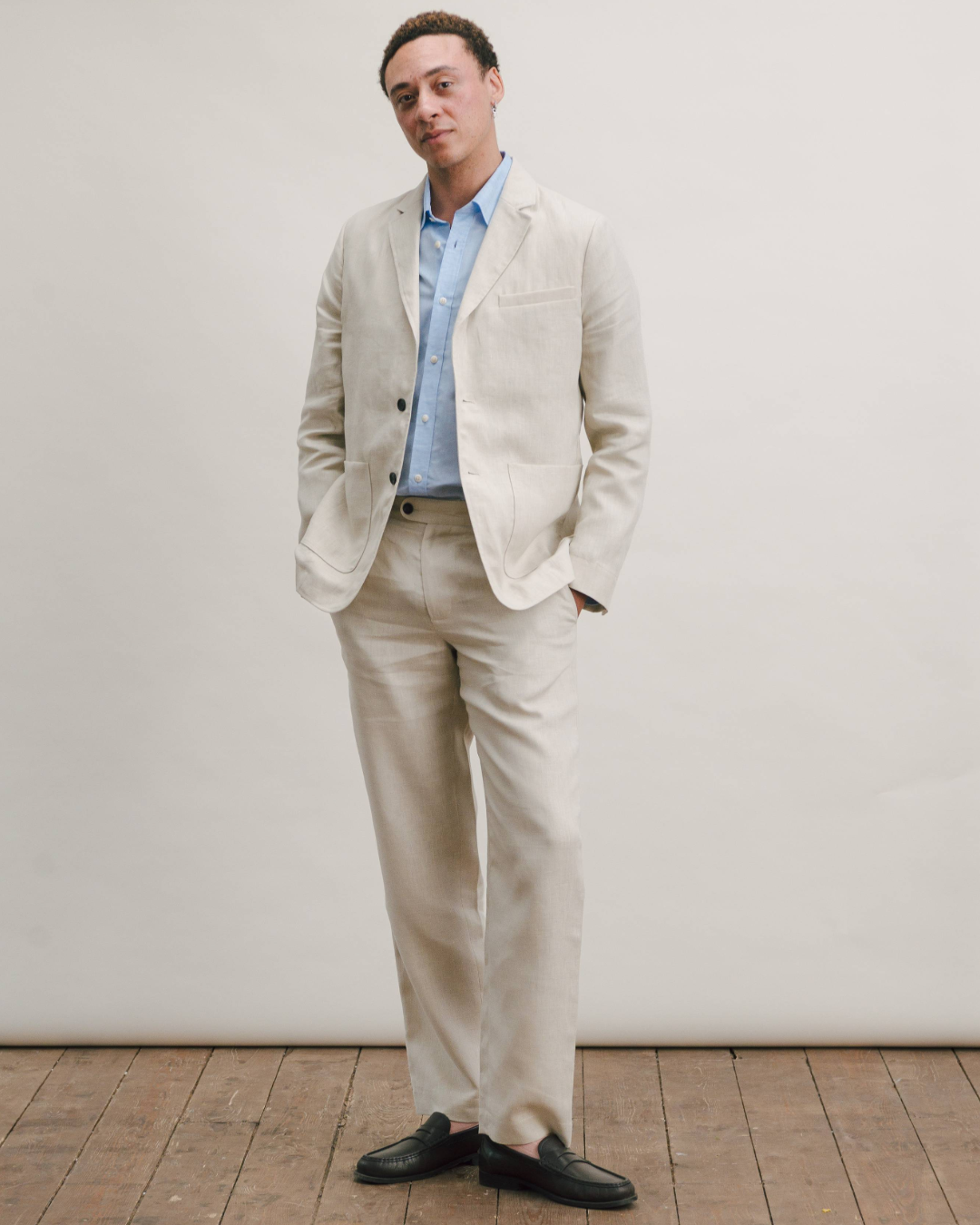 Ivory Linen Blazer