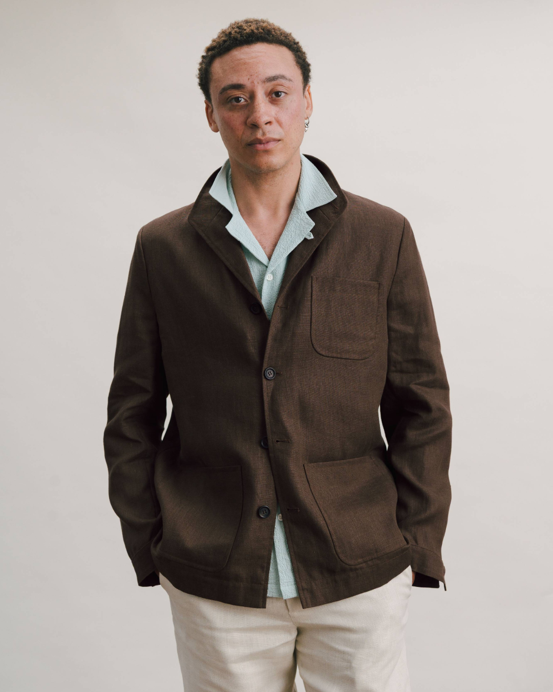 Hickory Brown Linen Brown Teba Jacket