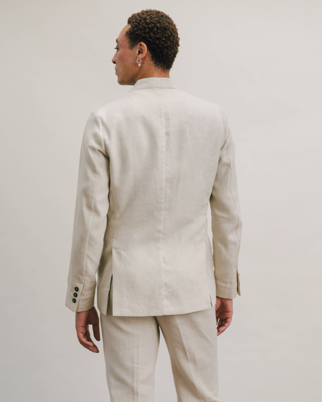 Ivory Linen Nehru Suit