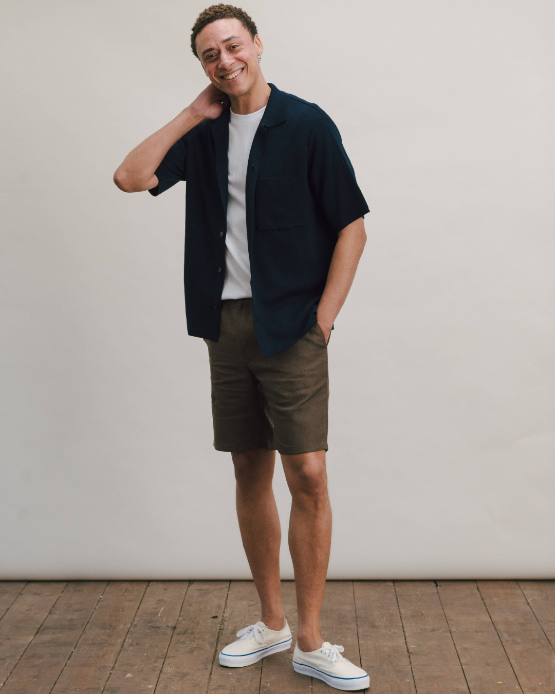 Hickory Brown Linen Drawstring Shorts