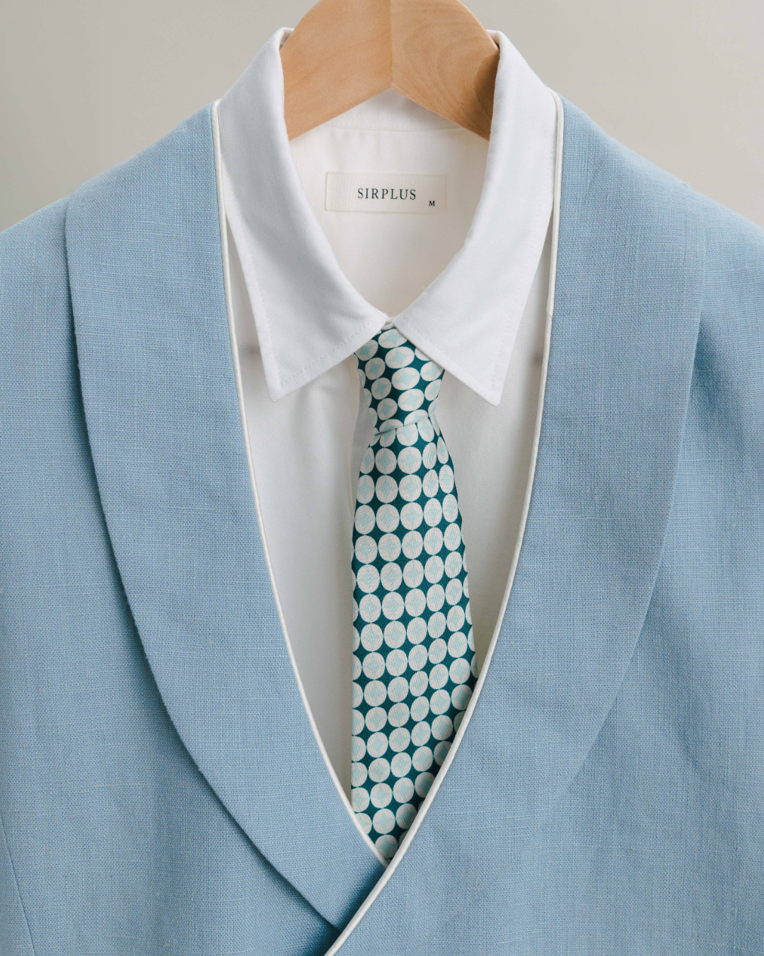 Ash Blue Shawl Lapel Double-Breasted Waistcoat
