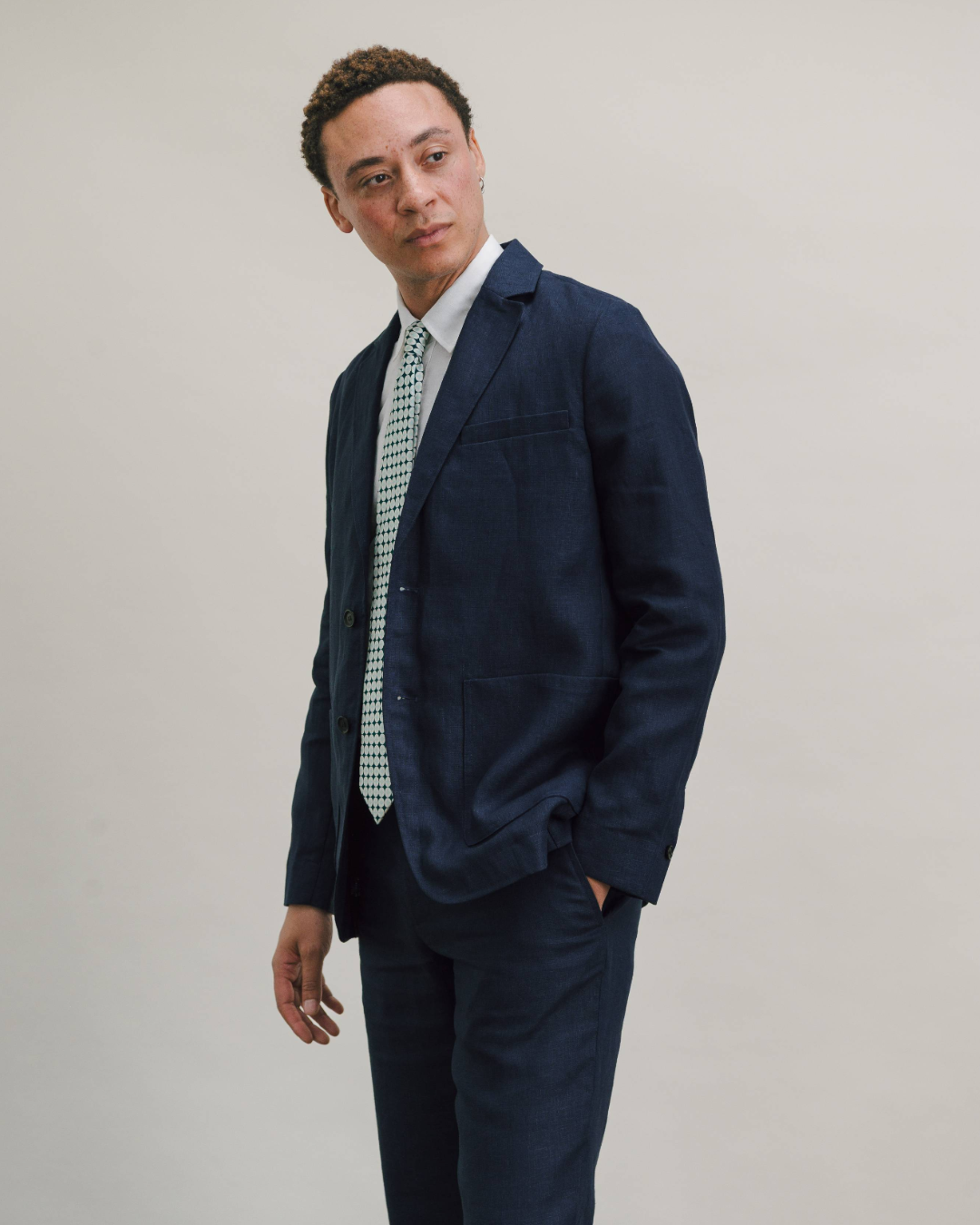 Blue Nights Linen Blazer