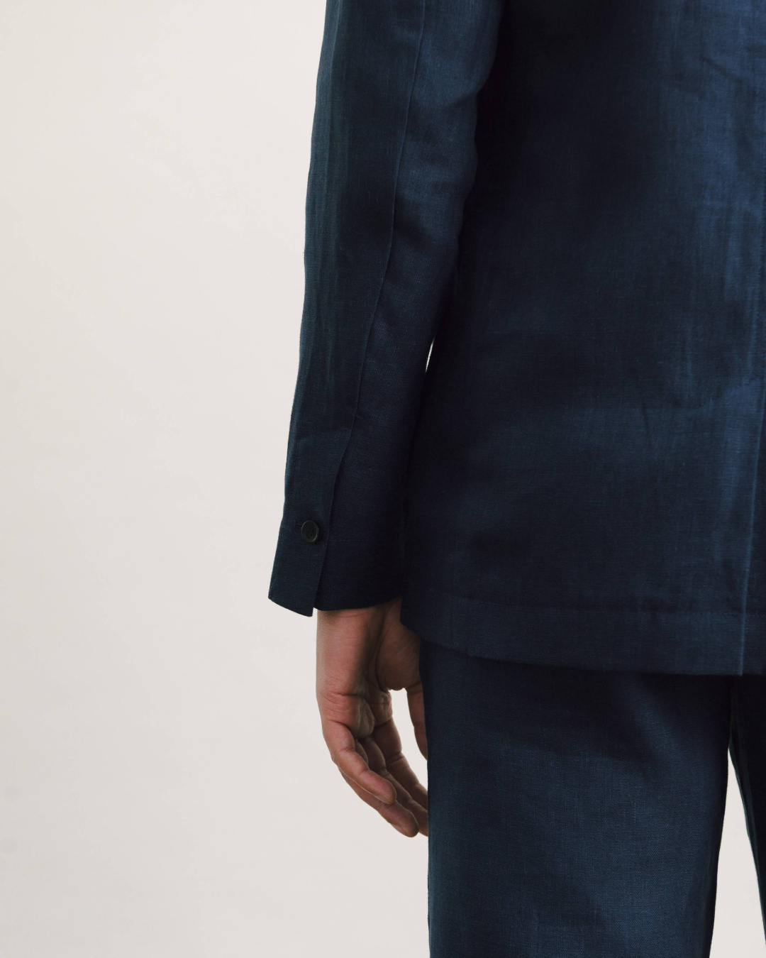 Blue Nights Linen Nehru Suit