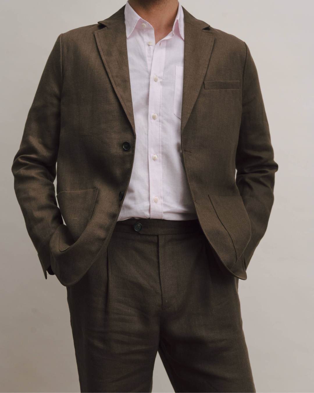 Pink Cotton Linen Shirt