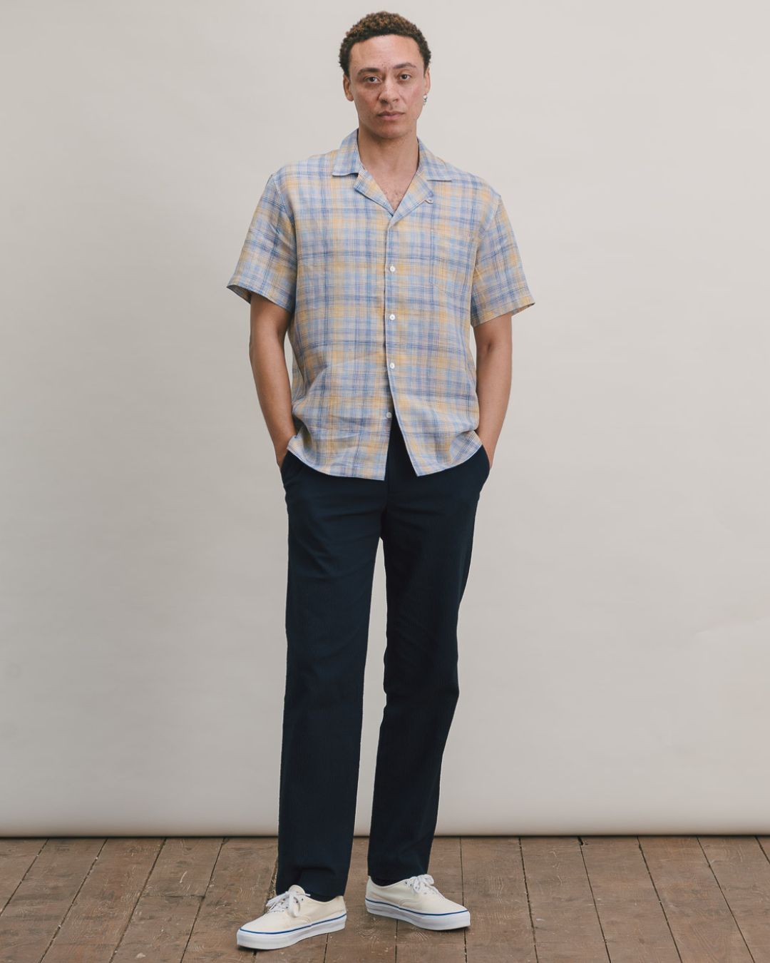Sunwashed Check Cuban Shirt