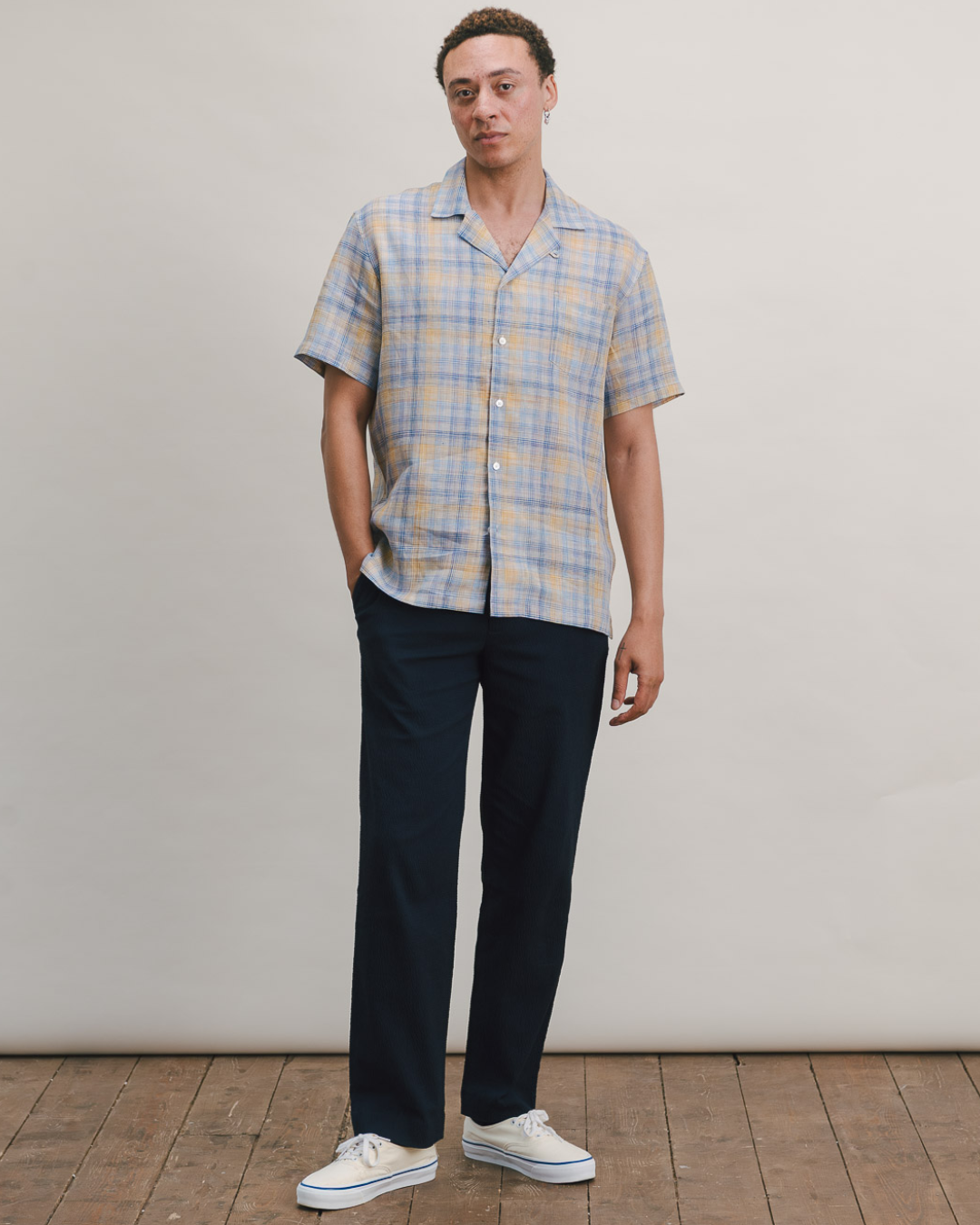 Sunwashed Check Cuban Shirt
