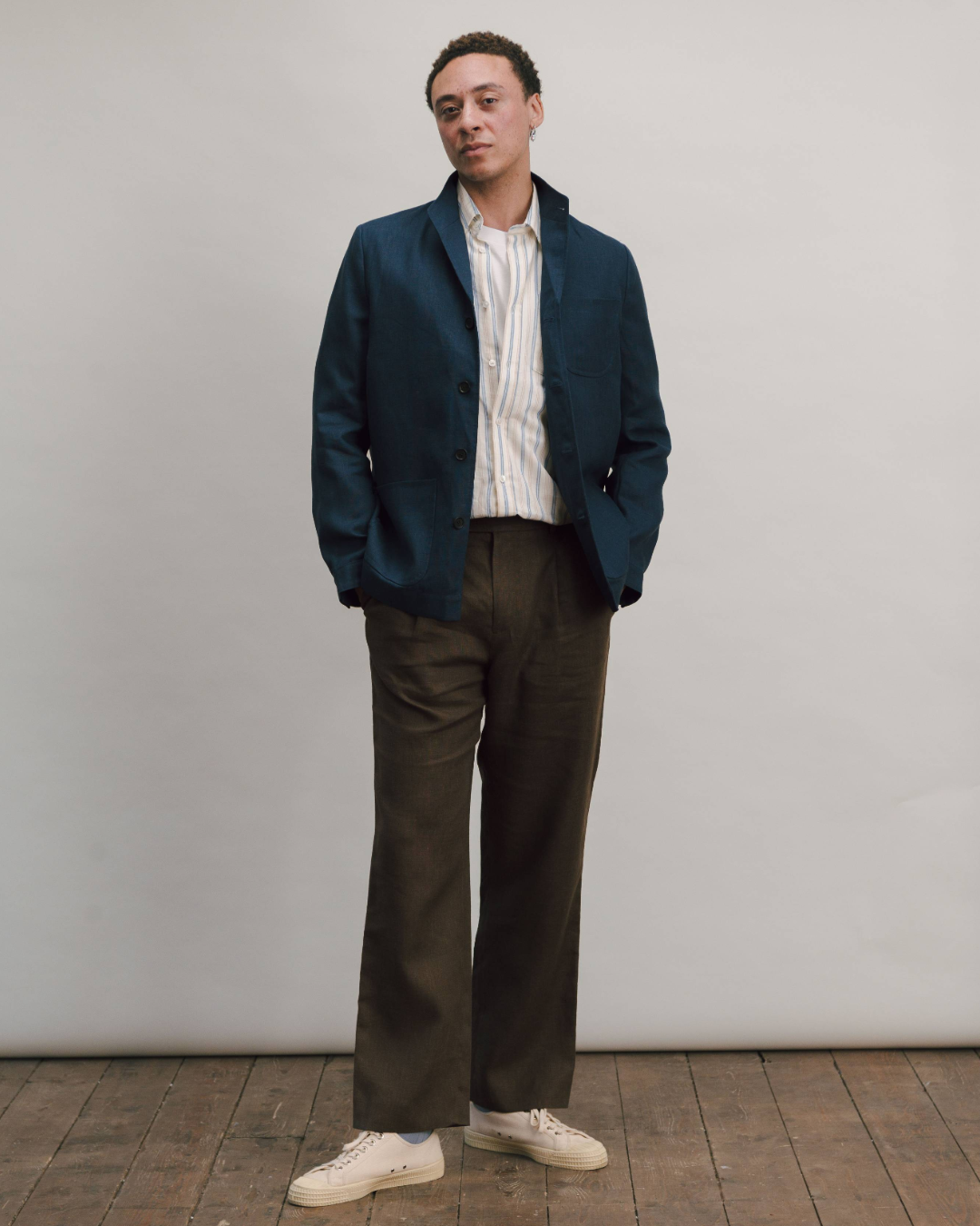 Blue Nights Linen Teba Jacket