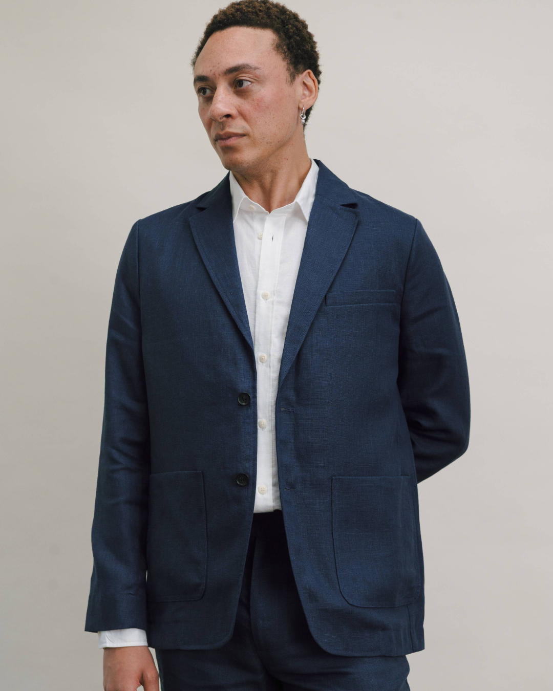 Blue Nights Linen Suit