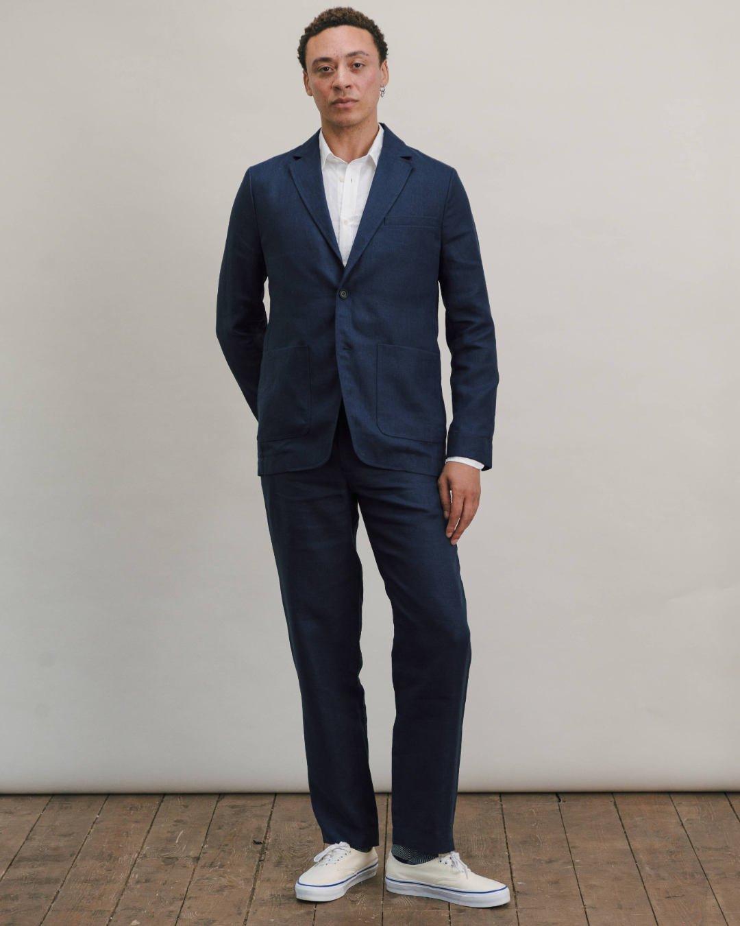 Blue Nights Linen Suit