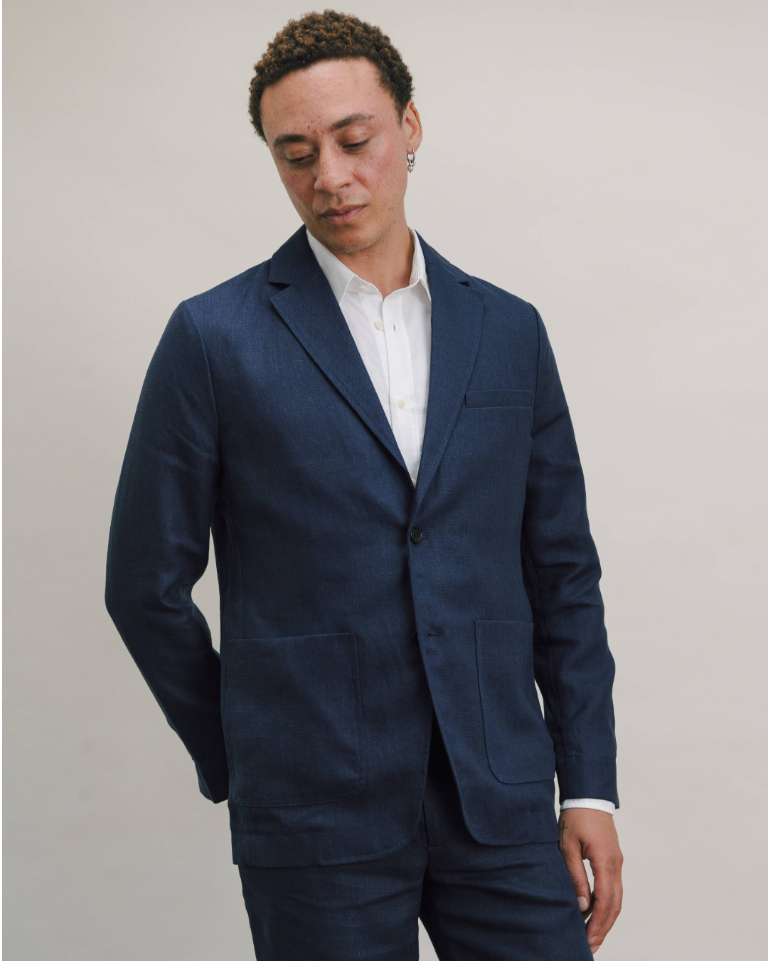 Blue Nights Linen Suit