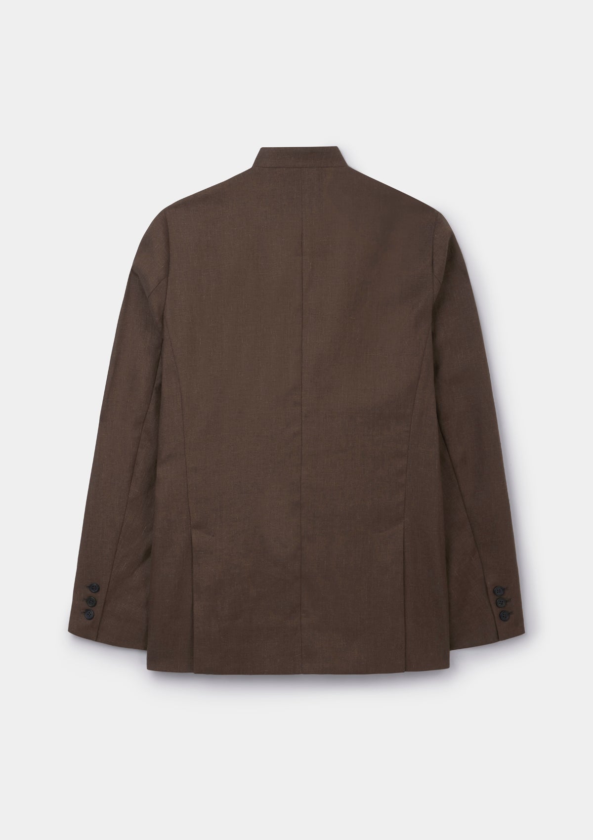 Hickory Brown Linen Nehru Jacket, Nehru Jacket - SIRPLUS