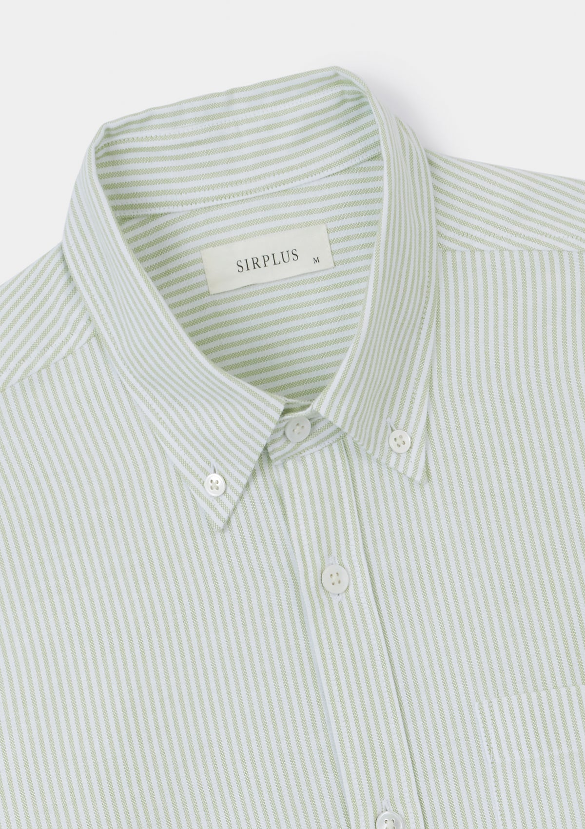 Apple Green Stripe Button-Down Shirt, Collar Shirt - SIRPLUS