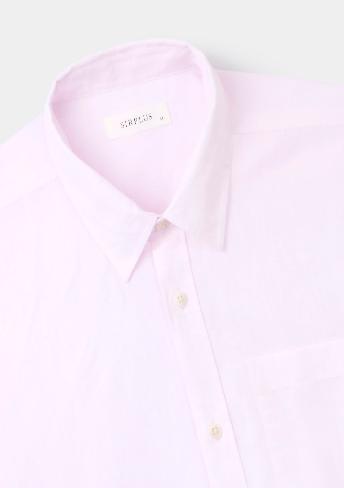 Pink Cotton Linen Shirt, Collar Shirt - SIRPLUS