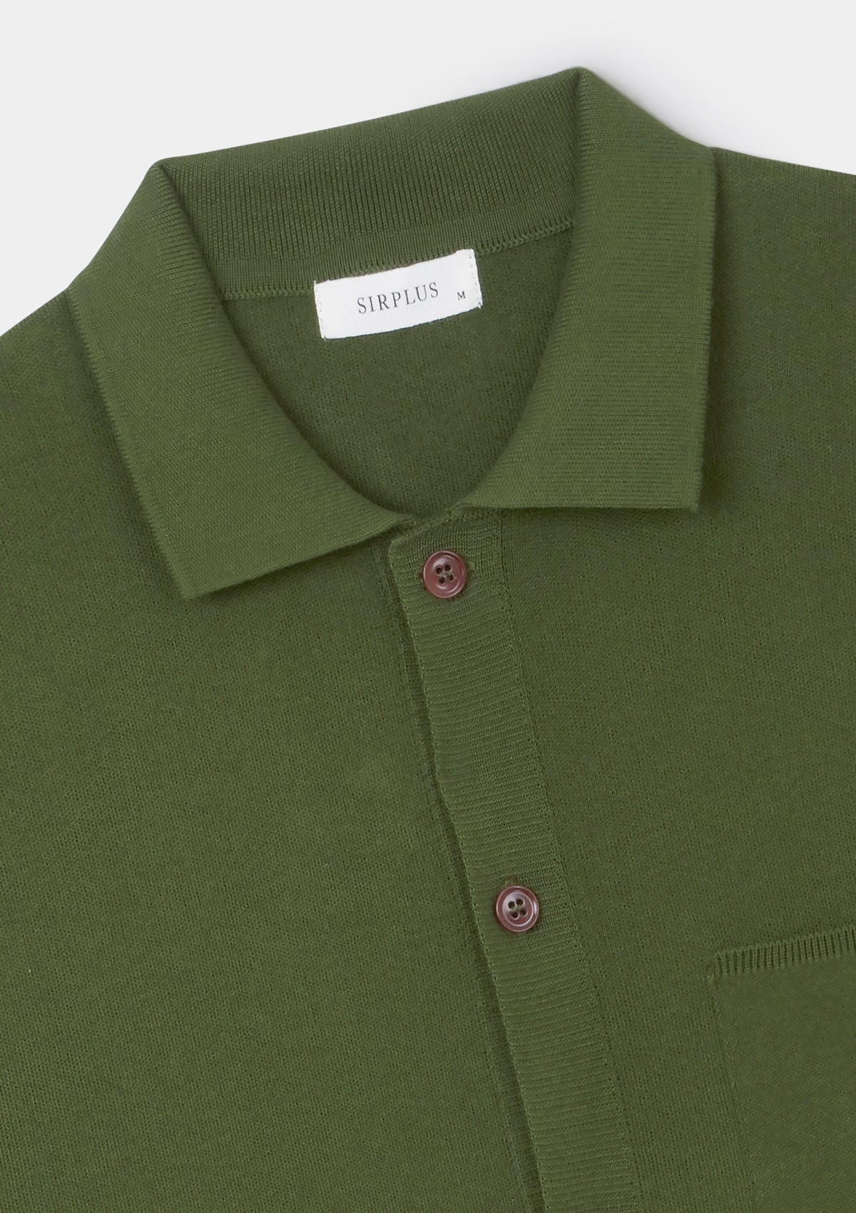 Cactus Green Cotton Knit Polo, Polo Shirt - SIRPLUS