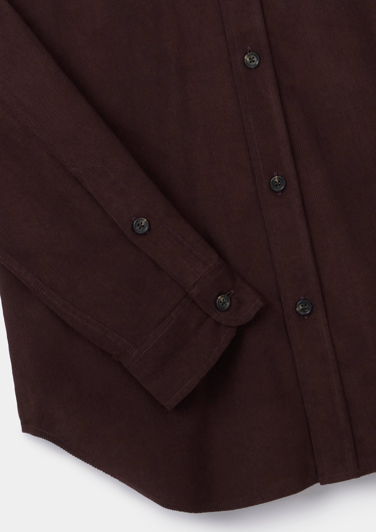 Mahogany Needlecord Grandad Shirt, Grandad Shirt - SIRPLUS
