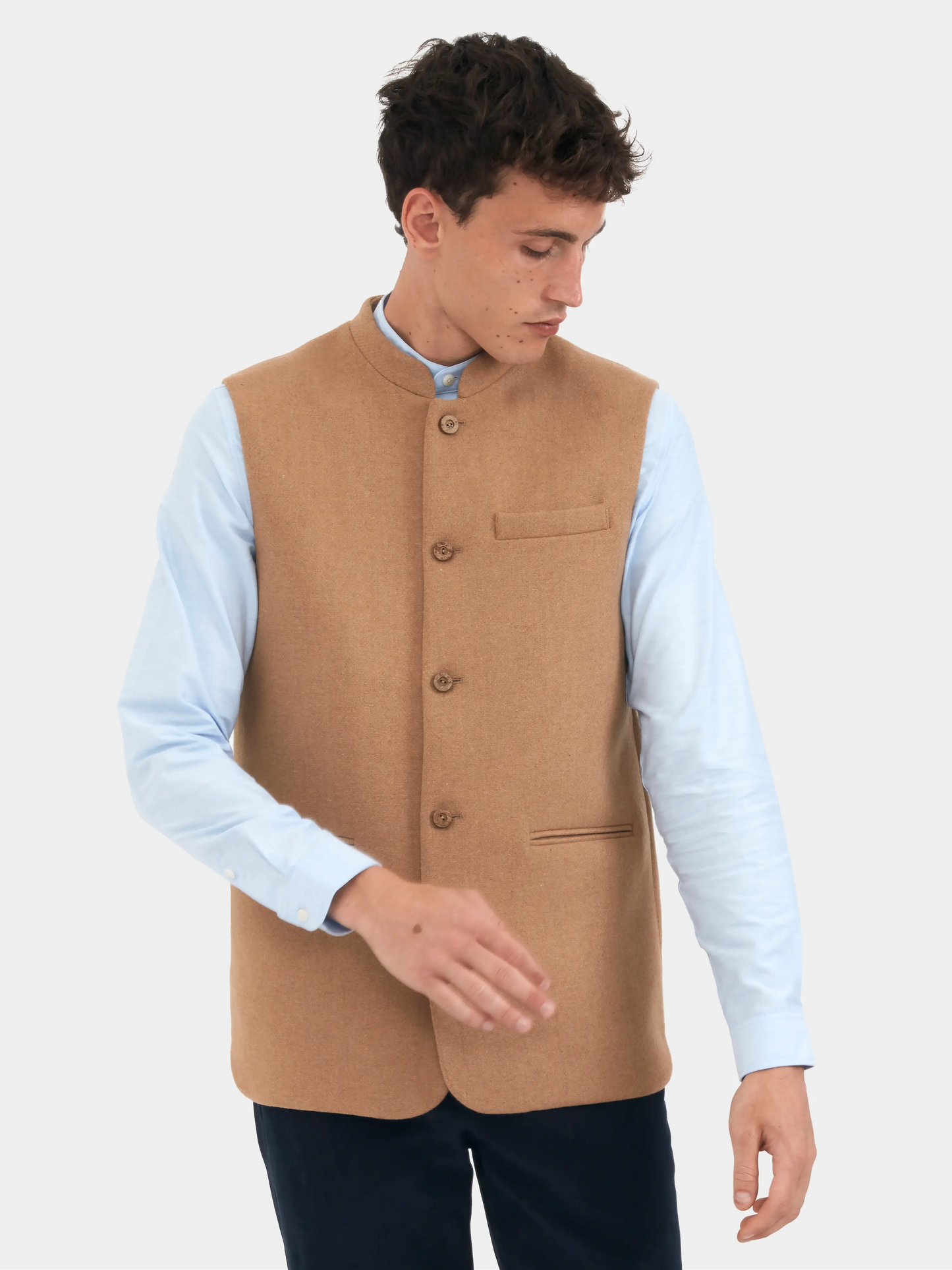 Sahara Wool Nehru Waistcoat, Nehru Waistcoats - SIRPLUS