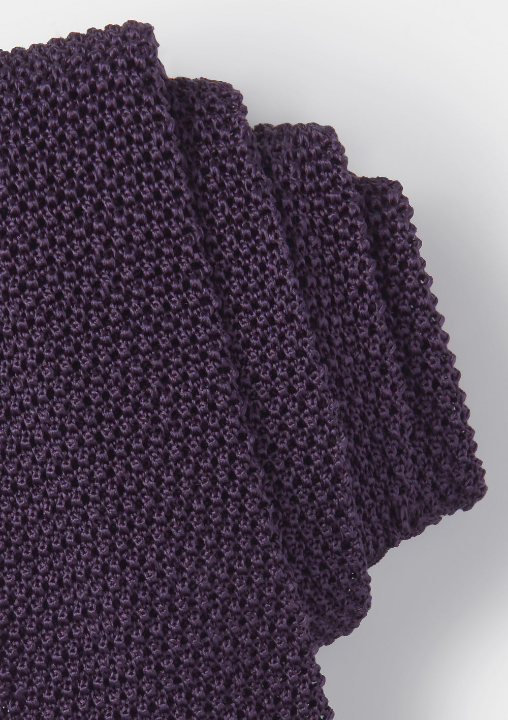 Aubergine Silk Knitted Tie, Tie - SIRPLUS