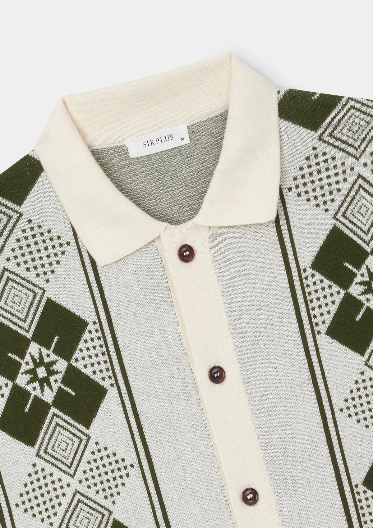 Cactus Green Cotton Knit Polo, Polo Shirt - SIRPLUS