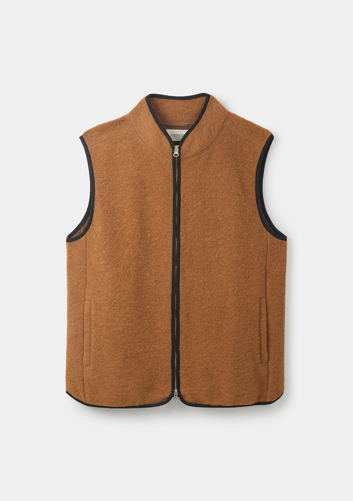 Caramel Boiled Wool Gilet, Gilet - SIRPLUS
