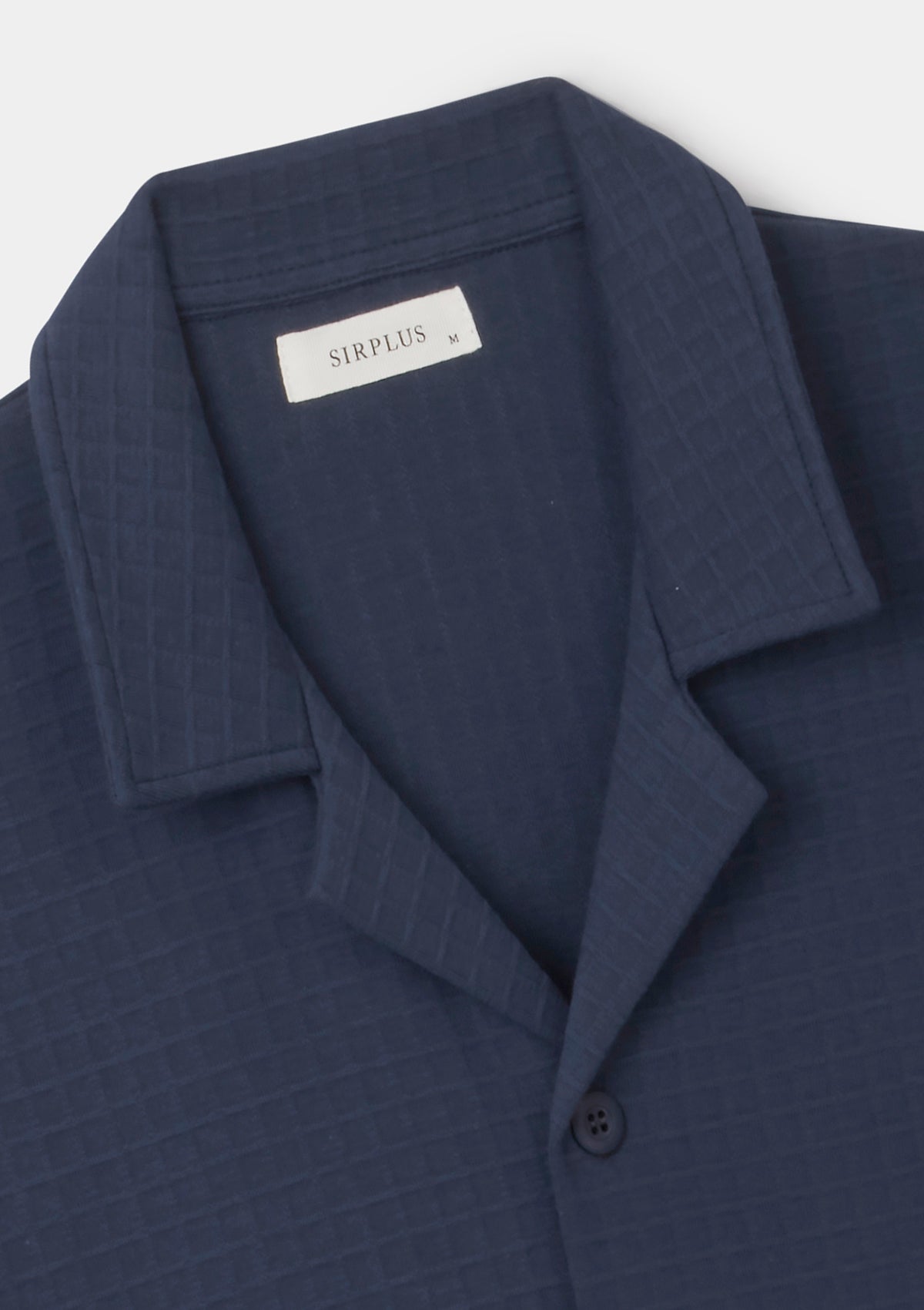 Navy Graph Jersey Cuban Shirt, Polo Shirt - SIRPLUS