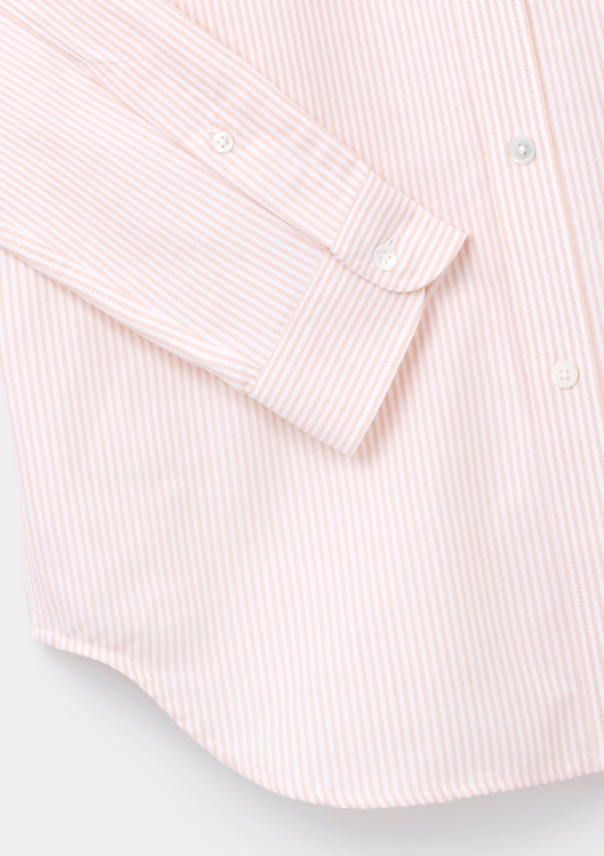 Peach Stripe Button-Down Shirt, Collar Shirt - SIRPLUS