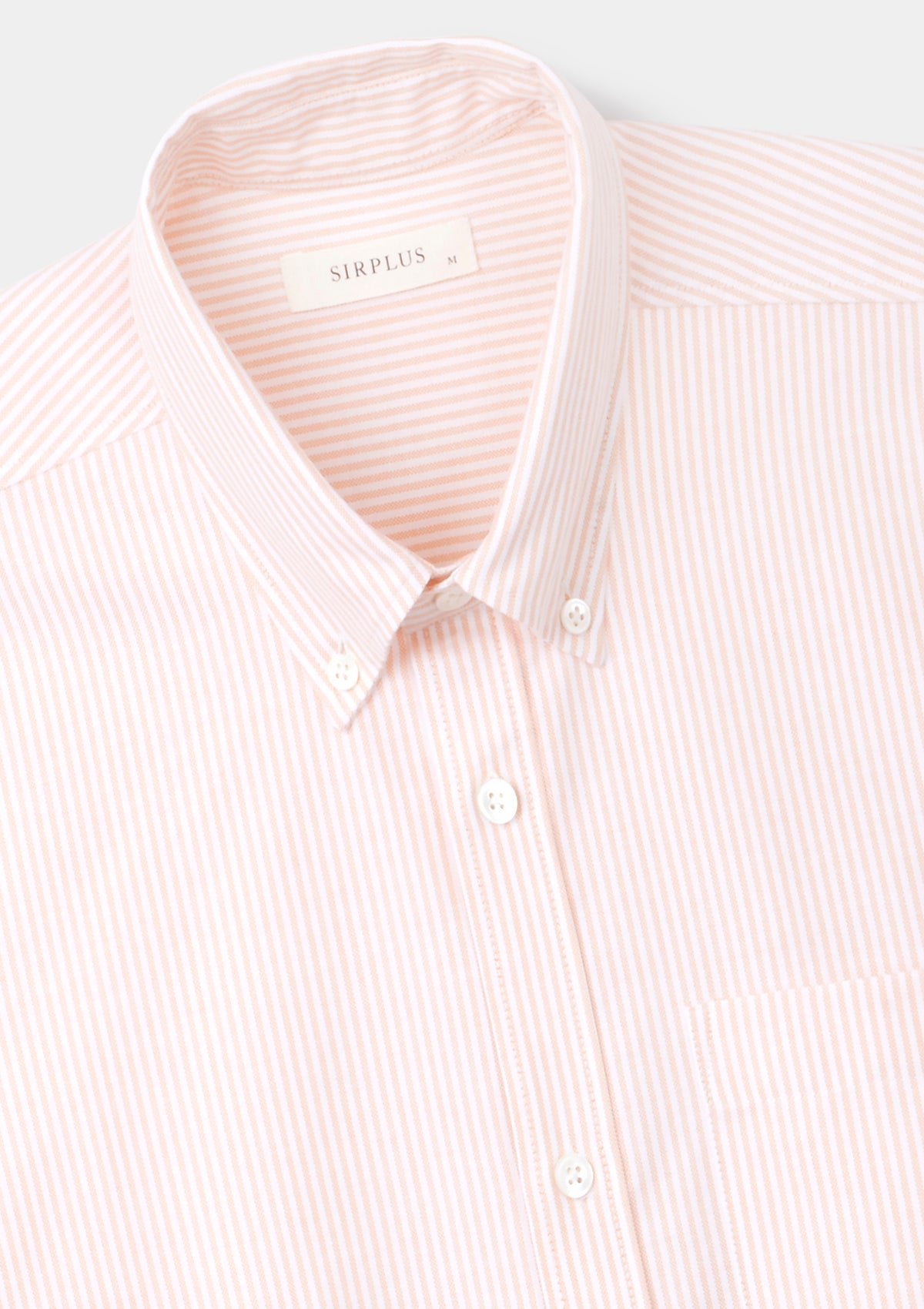 Peach Stripe Button-Down Shirt, Collar Shirt - SIRPLUS
