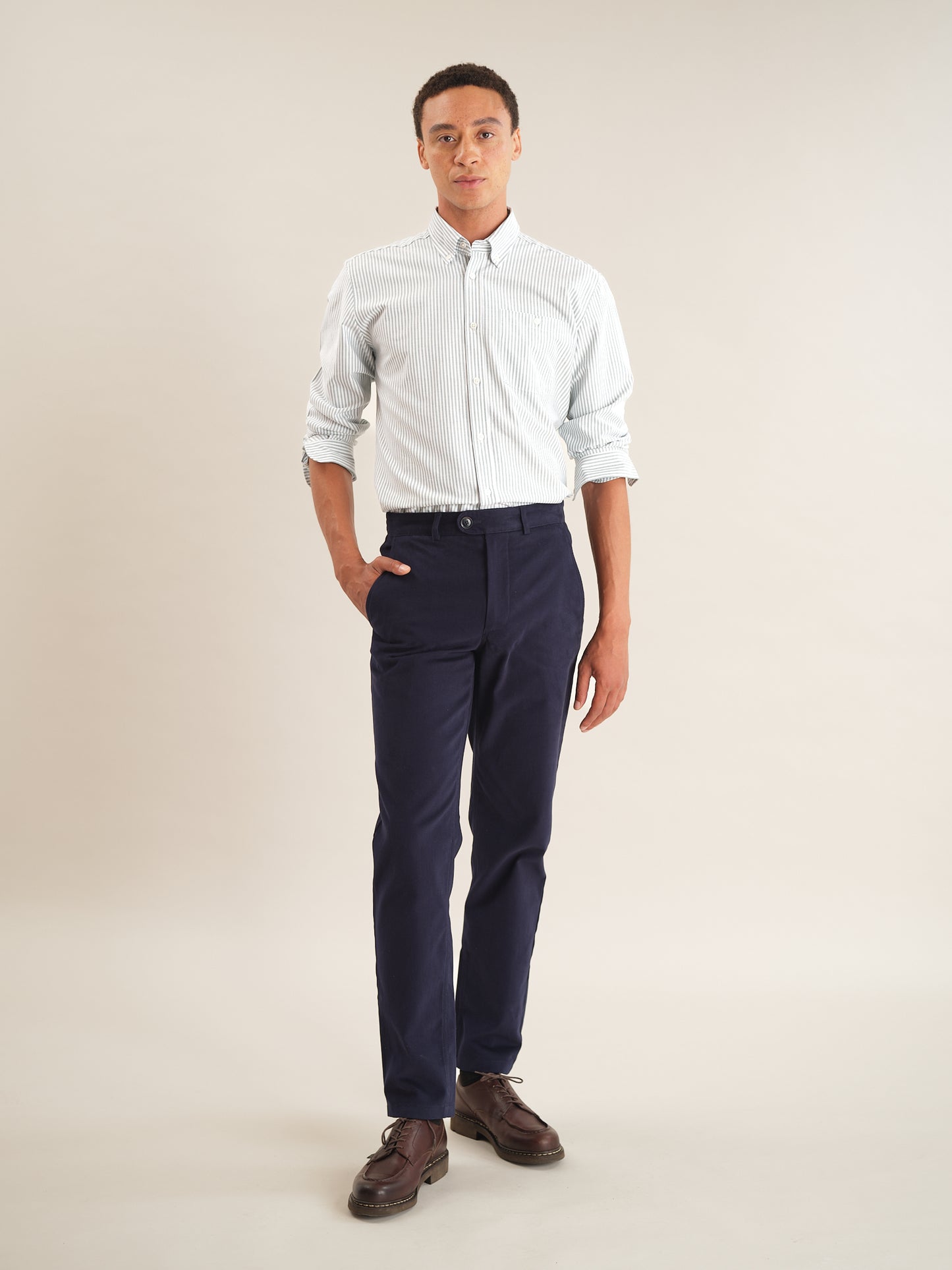 Green Stripe Oxford Button-Down Shirt, Collar Shirt - SIRPLUS
