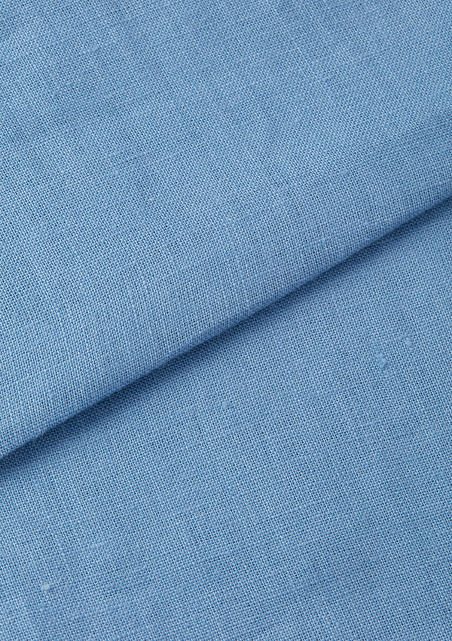 Cornflower Blue Linen Grandad Shirt, Grandad Shirt - SIRPLUS