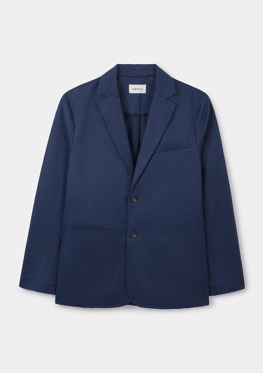 Blueberry Cotton Linen Suit, Suits - SIRPLUS