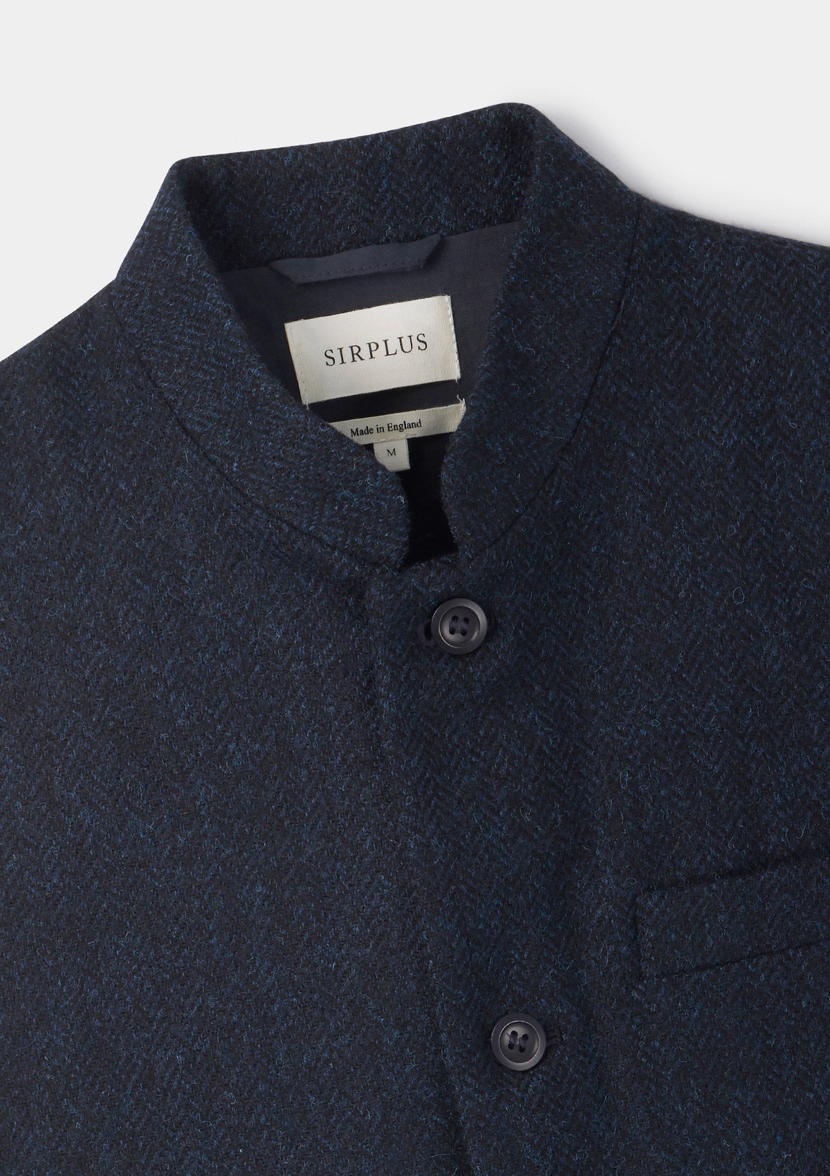 Midnight Herringbone Nehru Waistcoat, Nehru Waistcoats - SIRPLUS