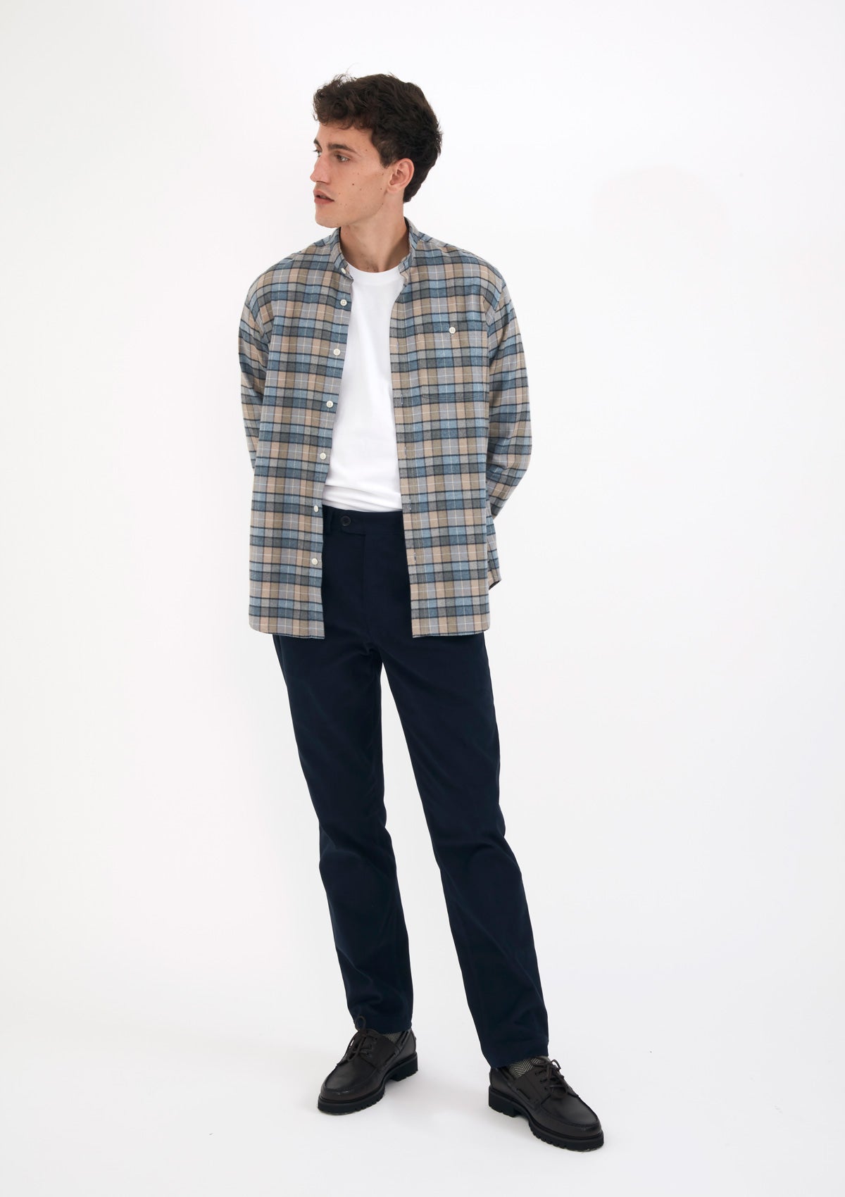 Navy Cotton Twill Chinos, Casual Trousers - SIRPLUS